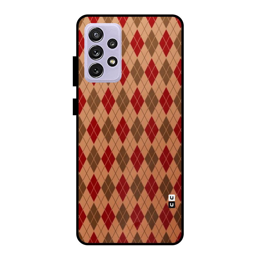 Tiny Checks Diamond Metal Back Case for Galaxy A72