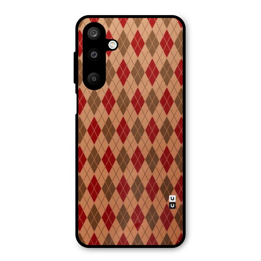 Tiny Checks Diamond Metal Back Case for Galaxy M16