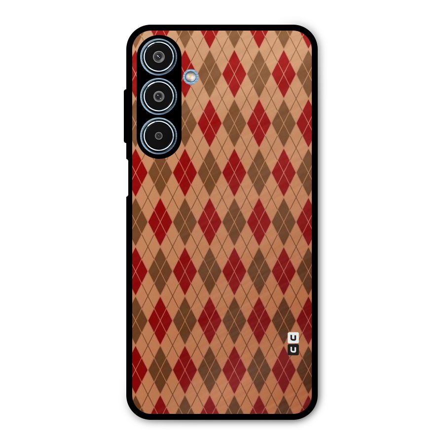 Tiny Checks Diamond Metal Back Case for Galaxy M35