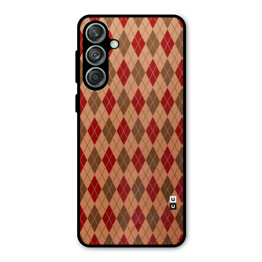 Tiny Checks Diamond Metal Back Case for Galaxy M55 5G