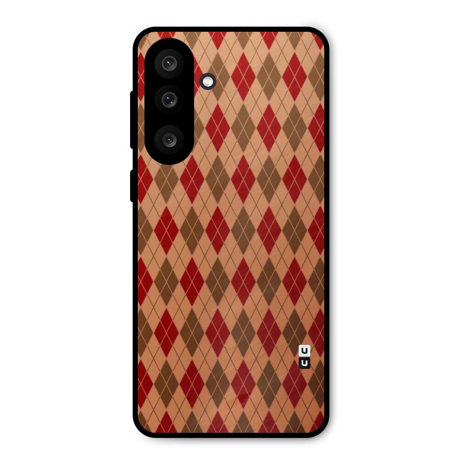 Tiny Checks Diamond Metal Back Case for Galaxy M56