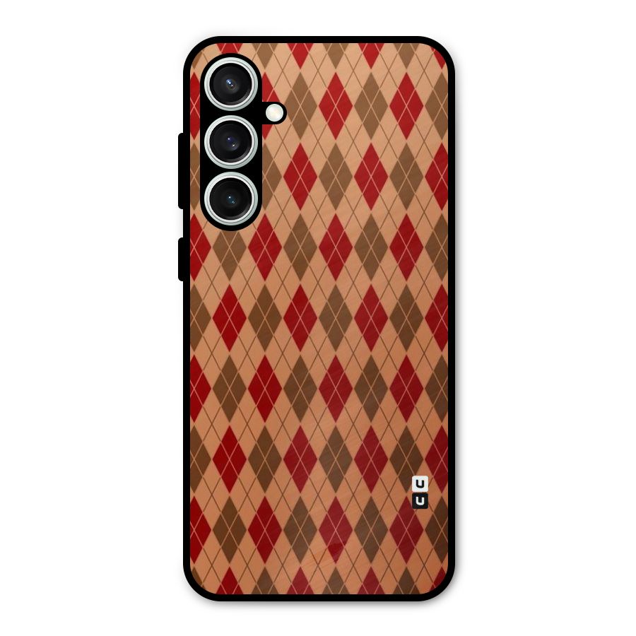 Tiny Checks Diamond Metal Back Case for Galaxy S23 FE