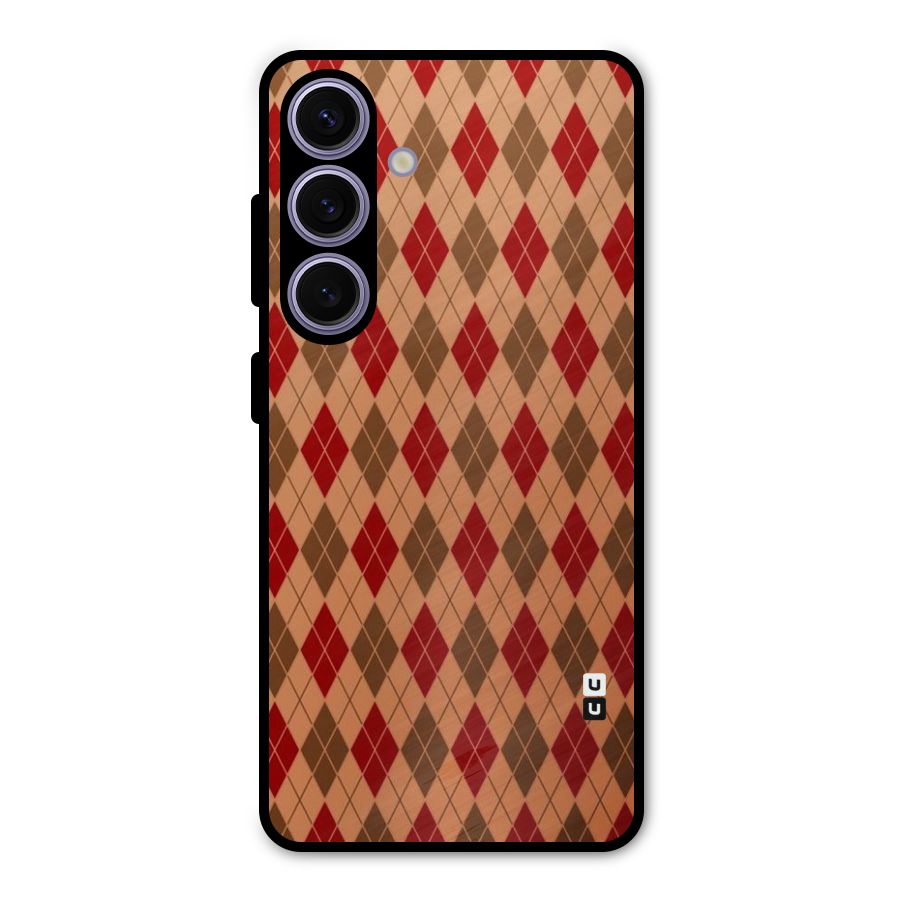 Tiny Checks Diamond Metal Back Case for Galaxy S24