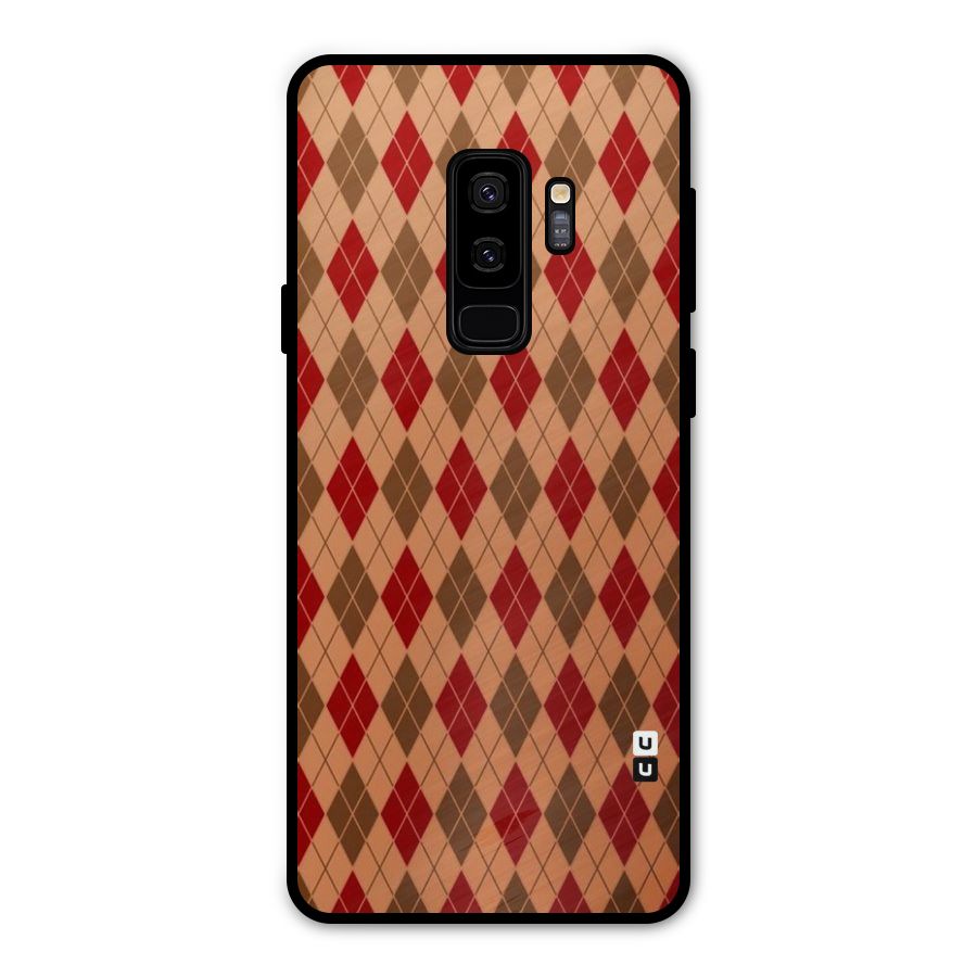 Tiny Checks Diamond Metal Back Case for Galaxy S9 Plus
