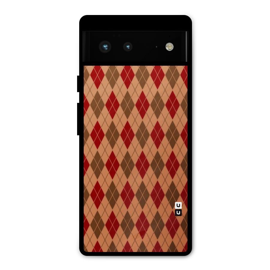 Tiny Checks Diamond Metal Back Case for Google Pixel 6
