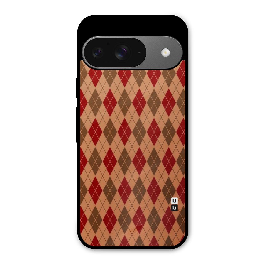 Tiny Checks Diamond Metal Back Case for Google Pixel 9