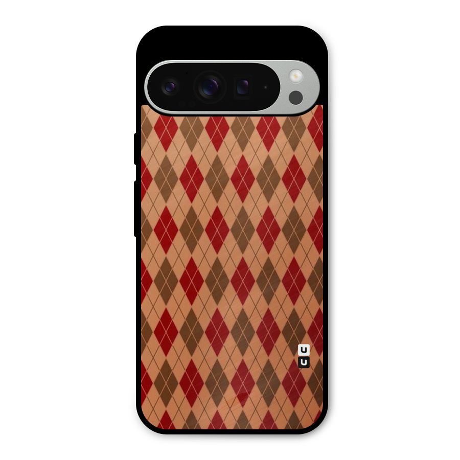 Tiny Checks Diamond Metal Back Case for Google Pixel 9 Pro XL