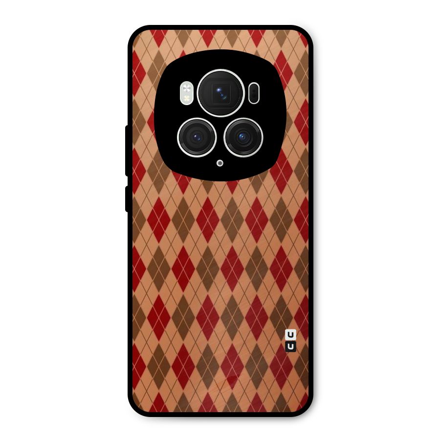 Tiny Checks Diamond Metal Back Case for Honor Magic6 Pro