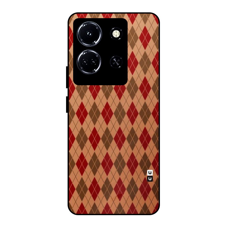 Tiny Checks Diamond Metal Back Case for Infinix Note 30 5G