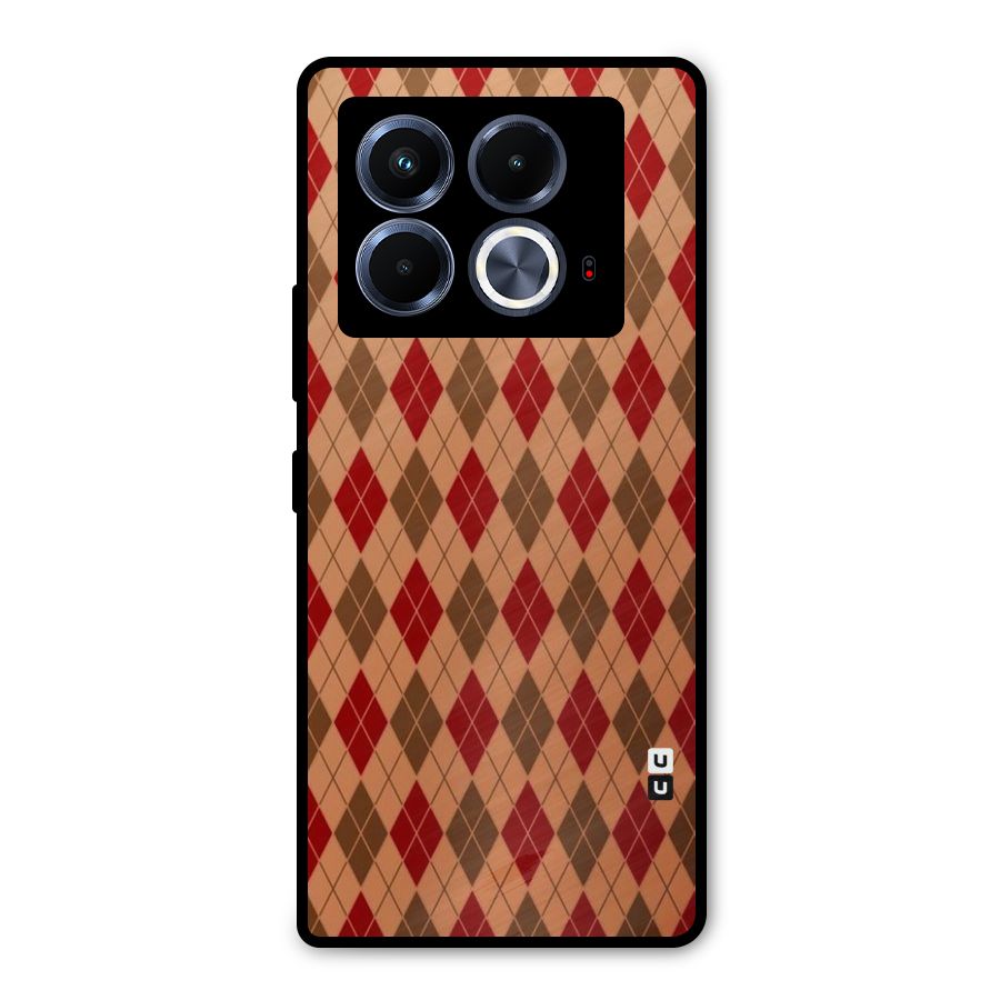 Tiny Checks Diamond Metal Back Case for Infinix Note 40 5G