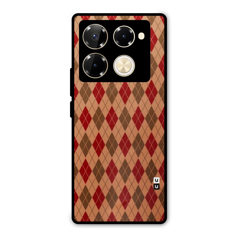 Tiny Checks Diamond Metal Back Case for Infinix Note 40 Pro Plus