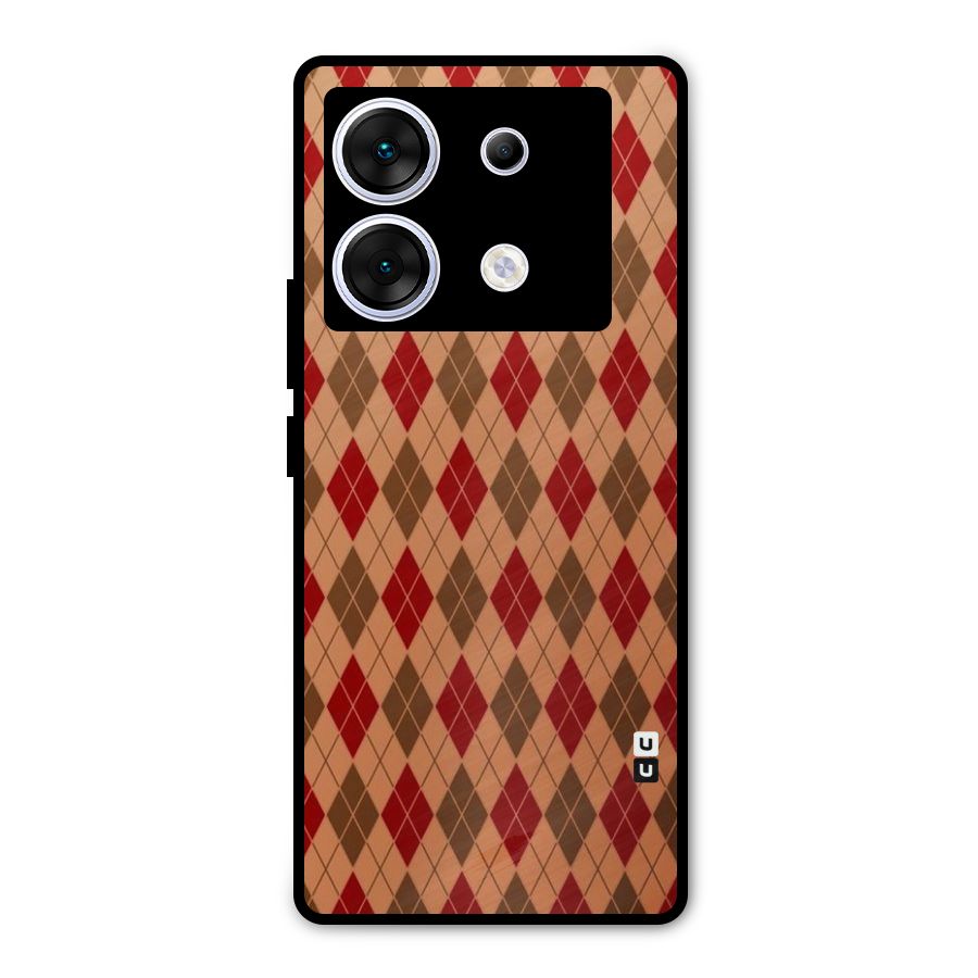 Tiny Checks Diamond Metal Back Case for Infinix Zero 30 5G
