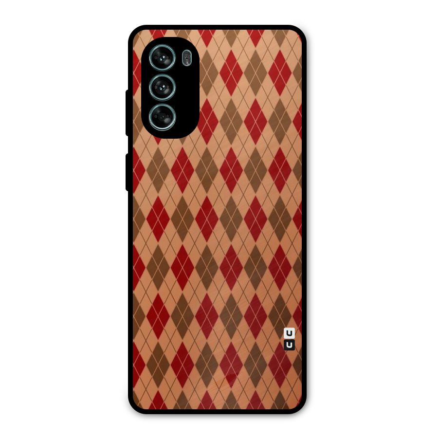 Tiny Checks Diamond Metal Back Case for Moto G62