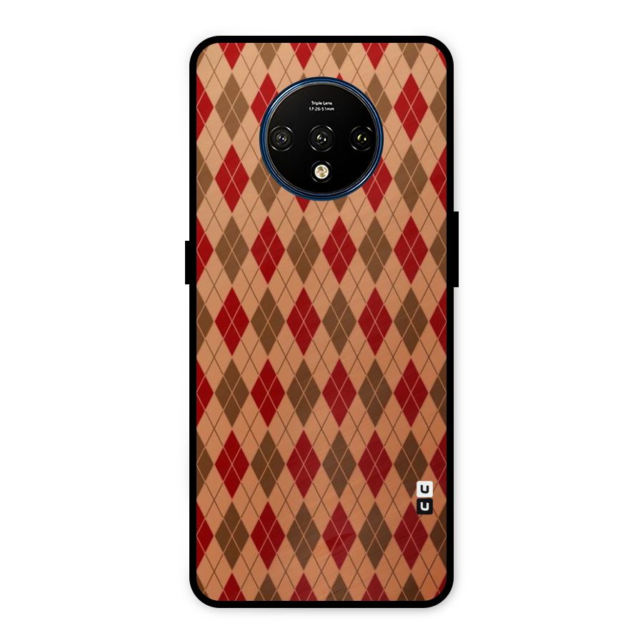 Tiny Checks Diamond Metal Back Case for OnePlus 7T