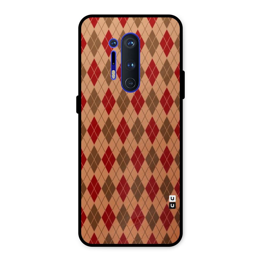 Tiny Checks Diamond Metal Back Case for OnePlus 8 Pro