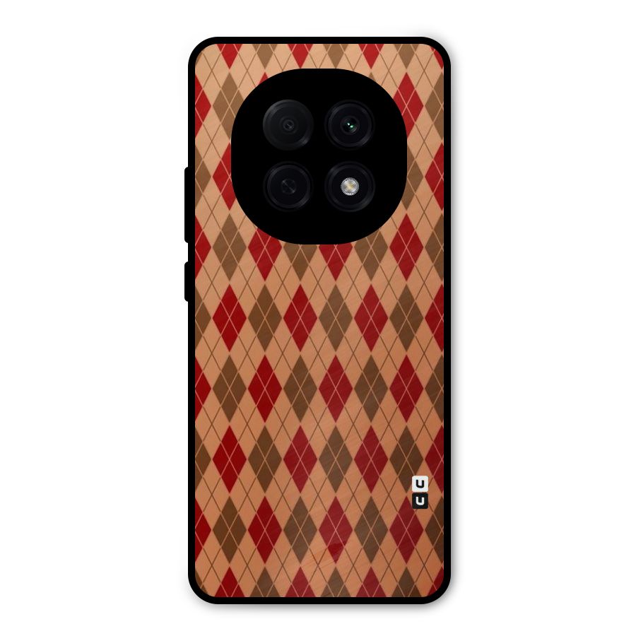 Tiny Checks Diamond Metal Back Case for Oppo F29 Pro