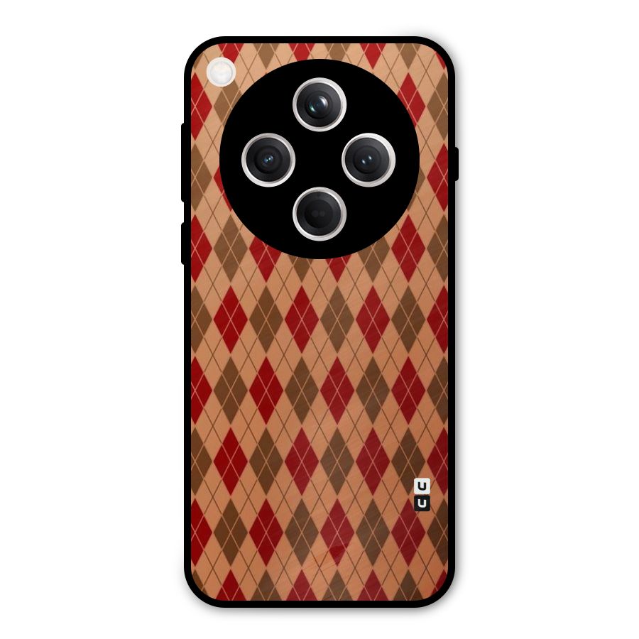Tiny Checks Diamond Metal Back Case for Oppo Find X8