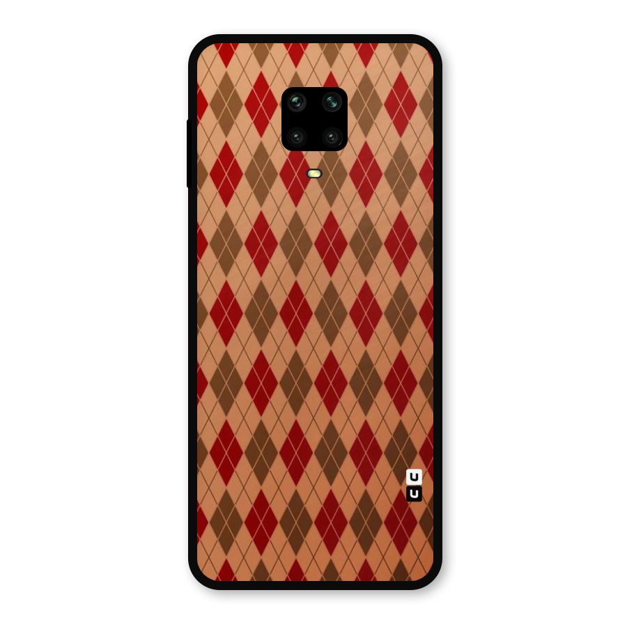 Tiny Checks Diamond Metal Back Case for Poco M2 Pro