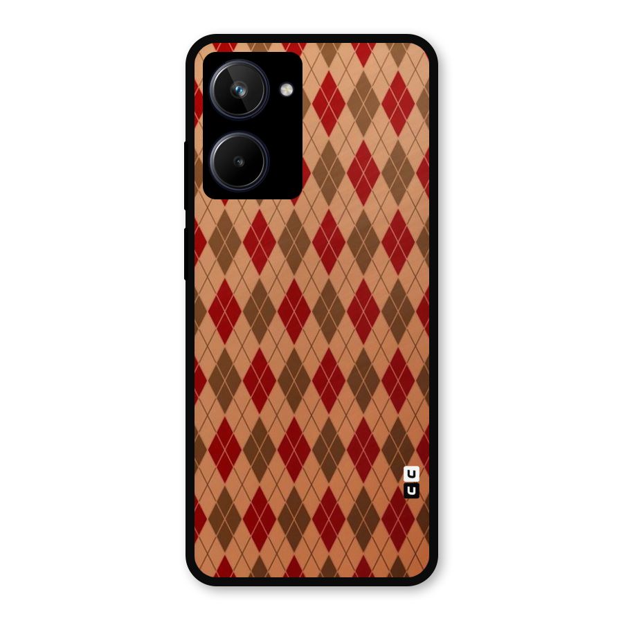 Tiny Checks Diamond Metal Back Case for Realme 10
