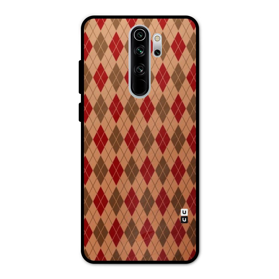 Tiny Checks Diamond Metal Back Case for Redmi Note 8 Pro