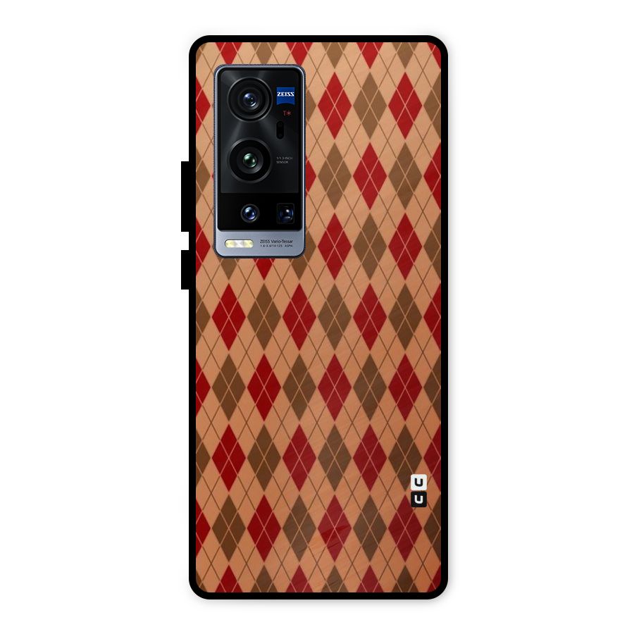 Tiny Checks Diamond Metal Back Case for Vivo X60 Pro Plus