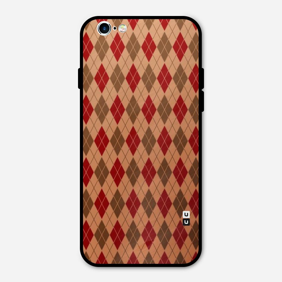 Tiny Checks Diamond Metal Back Case for iPhone 6 6s