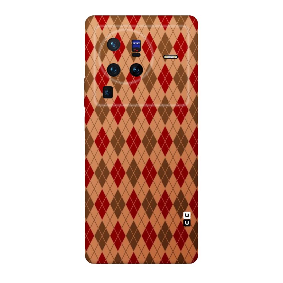 Tiny Checks Diamond Original Polycarbonate Back Case for Vivo X80