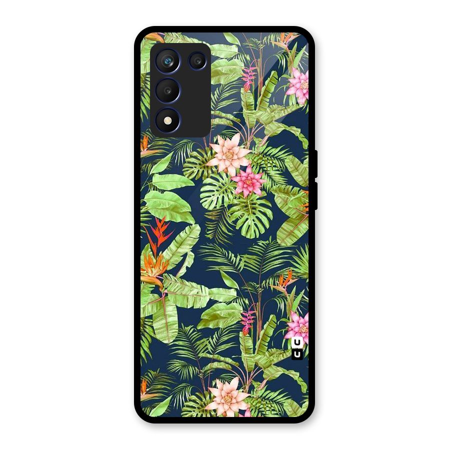 Tiny Flower Leaves Glass Back Case for Realme 9 5G Speed
