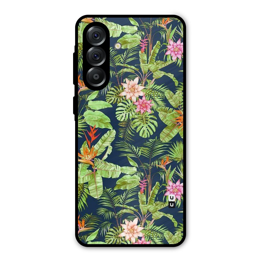 Tiny Flower Leaves Metal Back Case for Galaxy A56