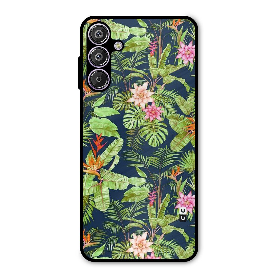 Tiny Flower Leaves Metal Back Case for Galaxy F15