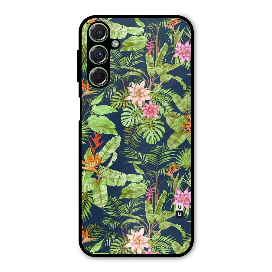 Tiny Flower Leaves Metal Back Case for Galaxy F34