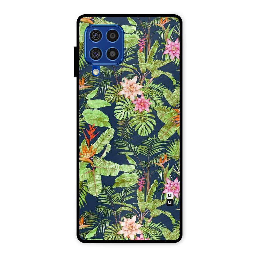 Tiny Flower Leaves Metal Back Case for Galaxy F62