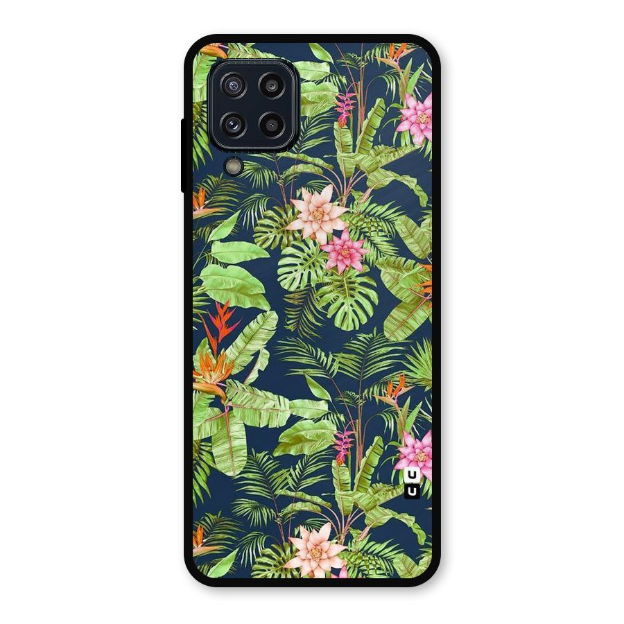 Tiny Flower Leaves Metal Back Case for Galaxy M32