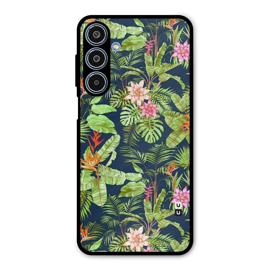 Tiny Flower Leaves Metal Back Case for Galaxy M35