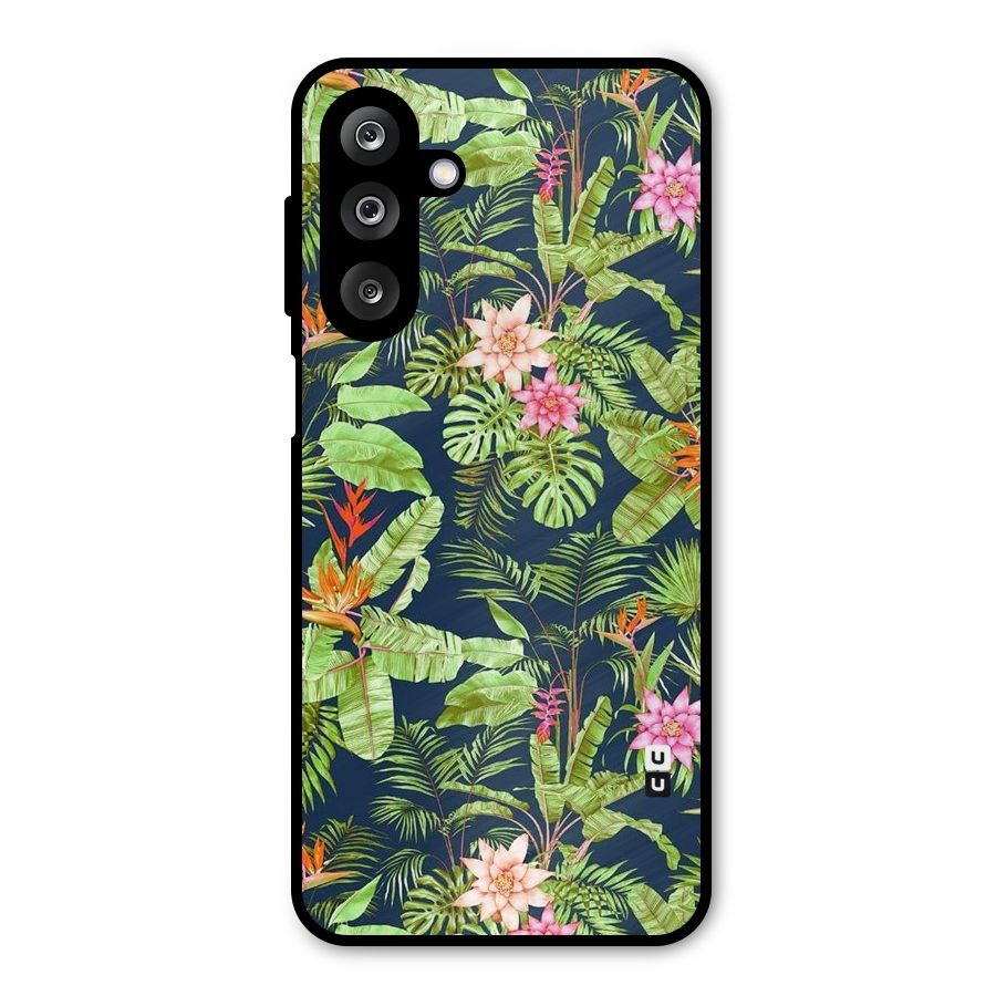 Tiny Flower Leaves Metal Back Case for Galaxy M36