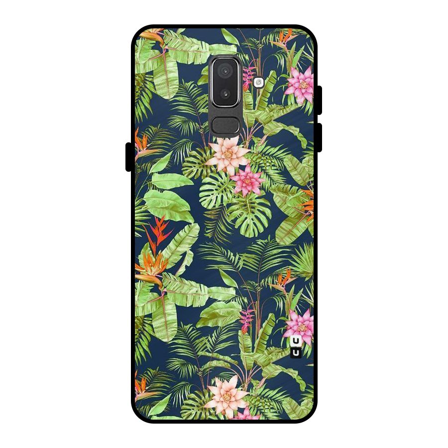 Tiny Flower Leaves Metal Back Case for Galaxy On8 (2018)