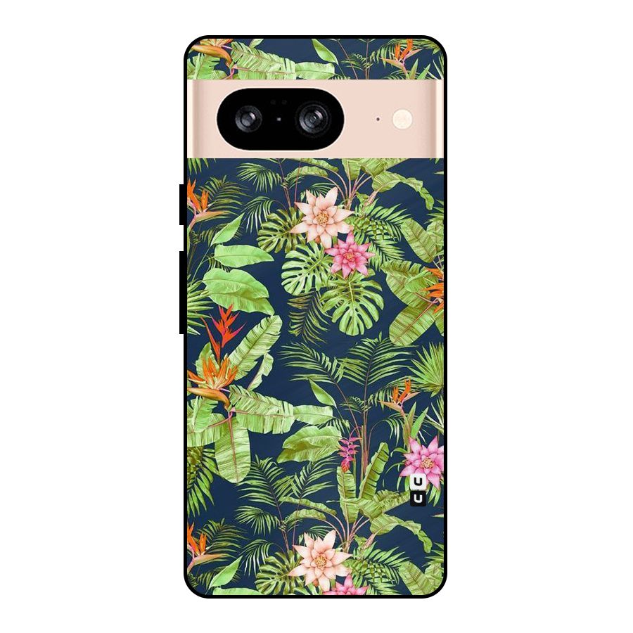 Tiny Flower Leaves Metal Back Case for Google Pixel 8