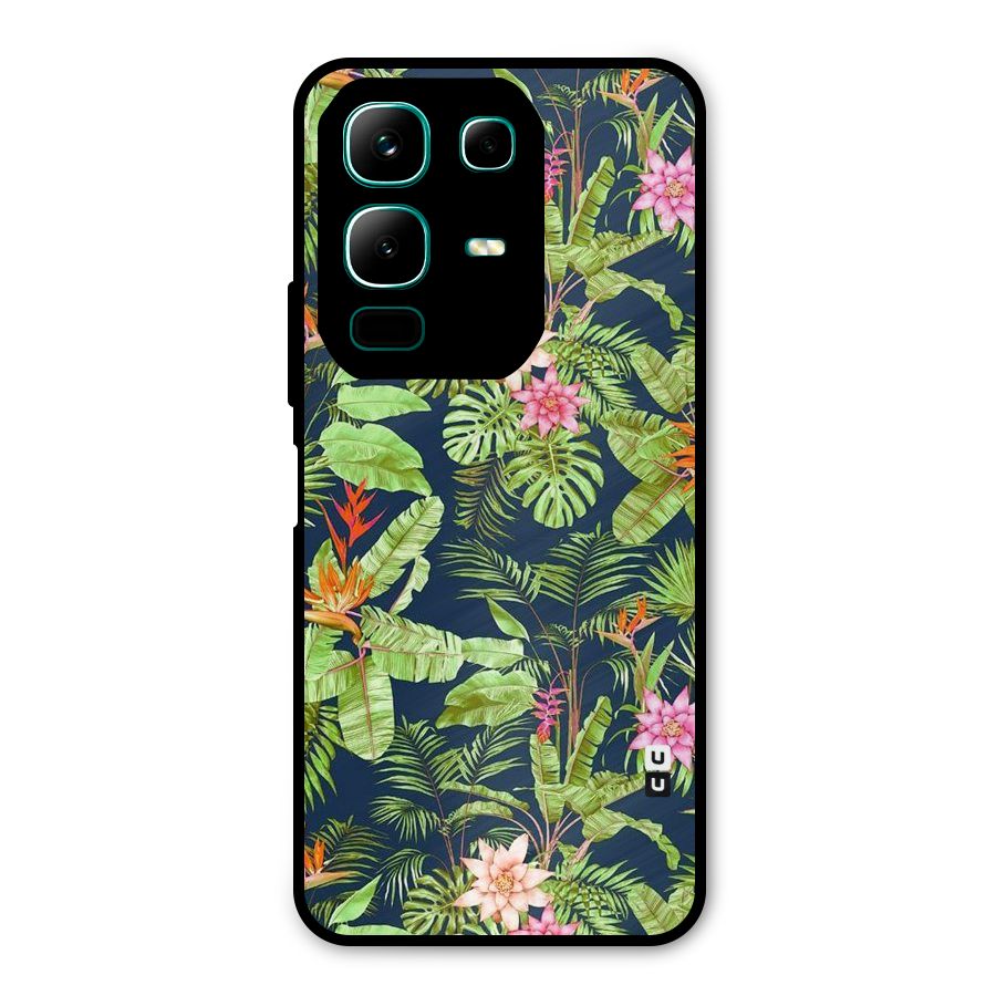 Tiny Flower Leaves Metal Back Case for Infinix Note 50x