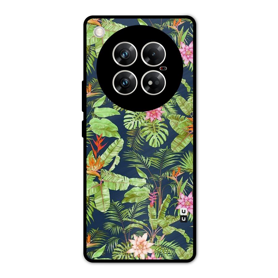 Tiny Flower Leaves Metal Back Case for Infinix Zero 40 5G