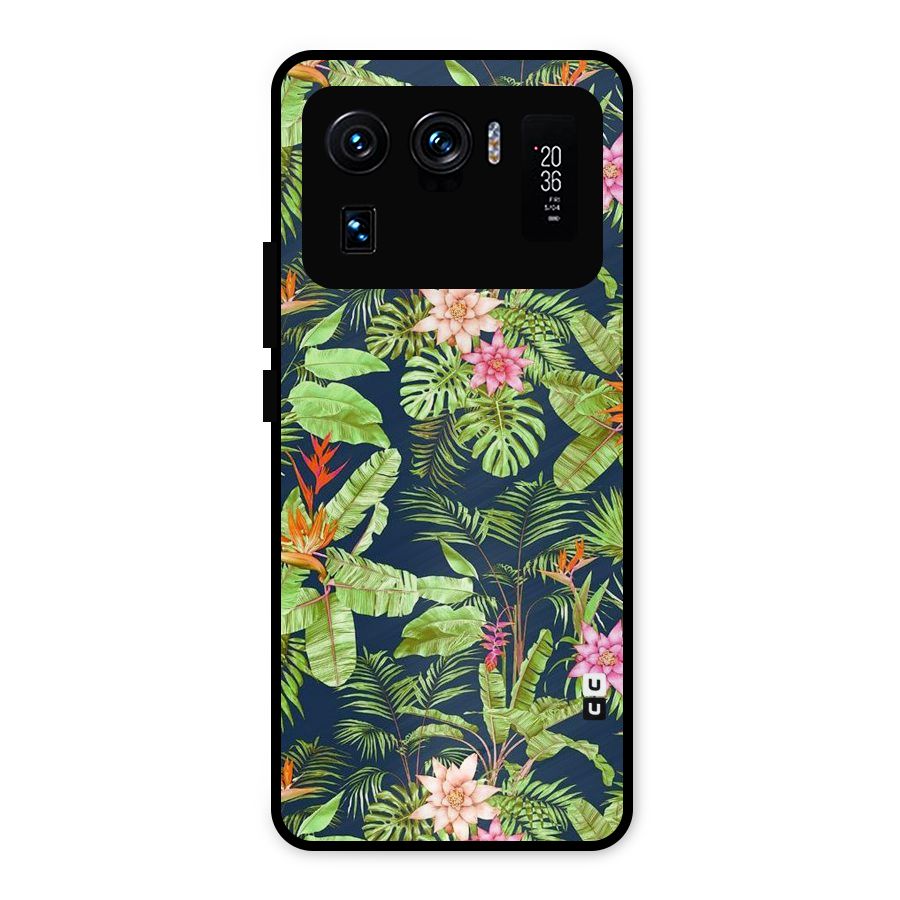 Tiny Flower Leaves Metal Back Case for Mi 11 Ultra