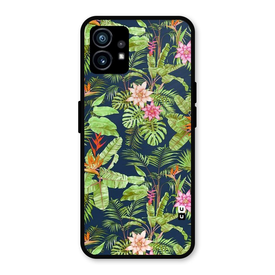 Tiny Flower Leaves Metal Back Case for Nothing Phone 1