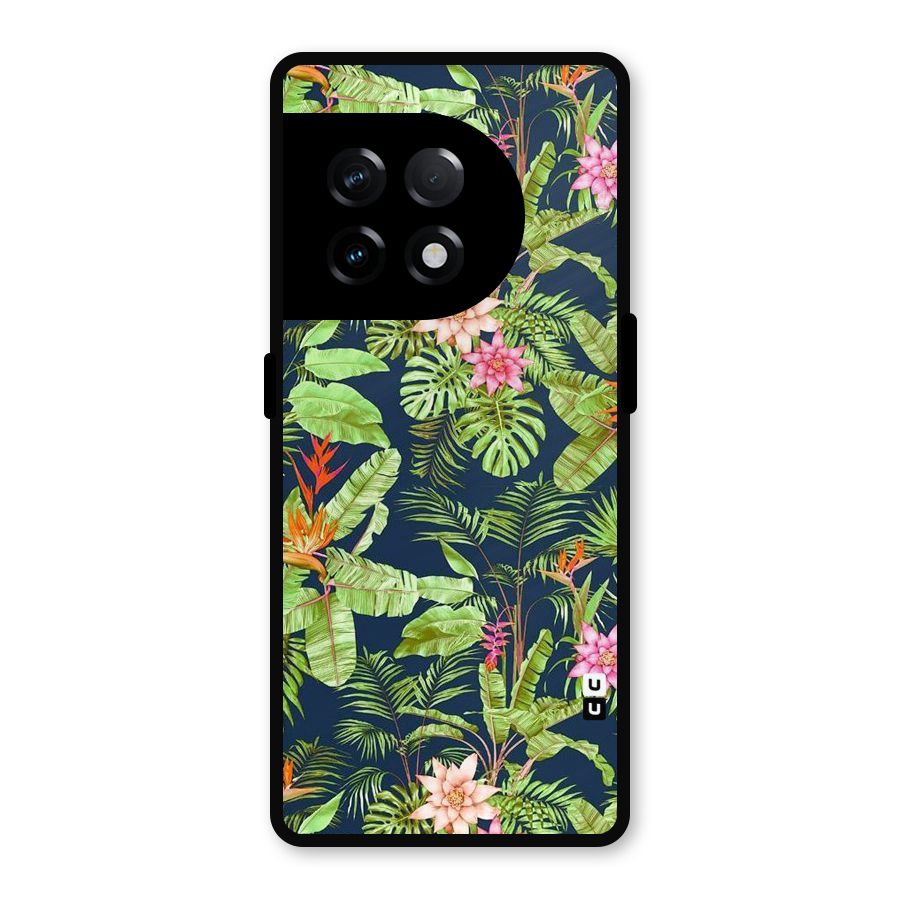 Tiny Flower Leaves Metal Back Case for OnePlus 11R