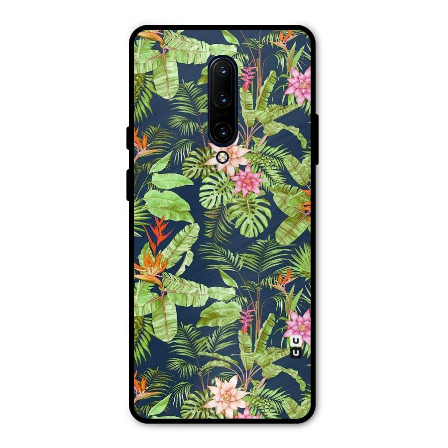 Tiny Flower Leaves Metal Back Case for OnePlus 7 Pro