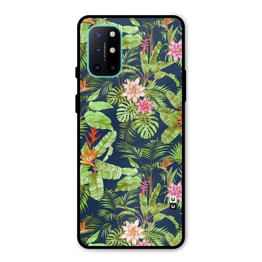 Tiny Flower Leaves Metal Back Case for OnePlus 8T