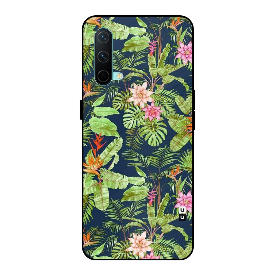 Tiny Flower Leaves Metal Back Case for OnePlus Nord CE 5G