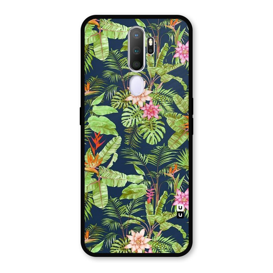 Tiny Flower Leaves Metal Back Case for Oppo A9 (2020)