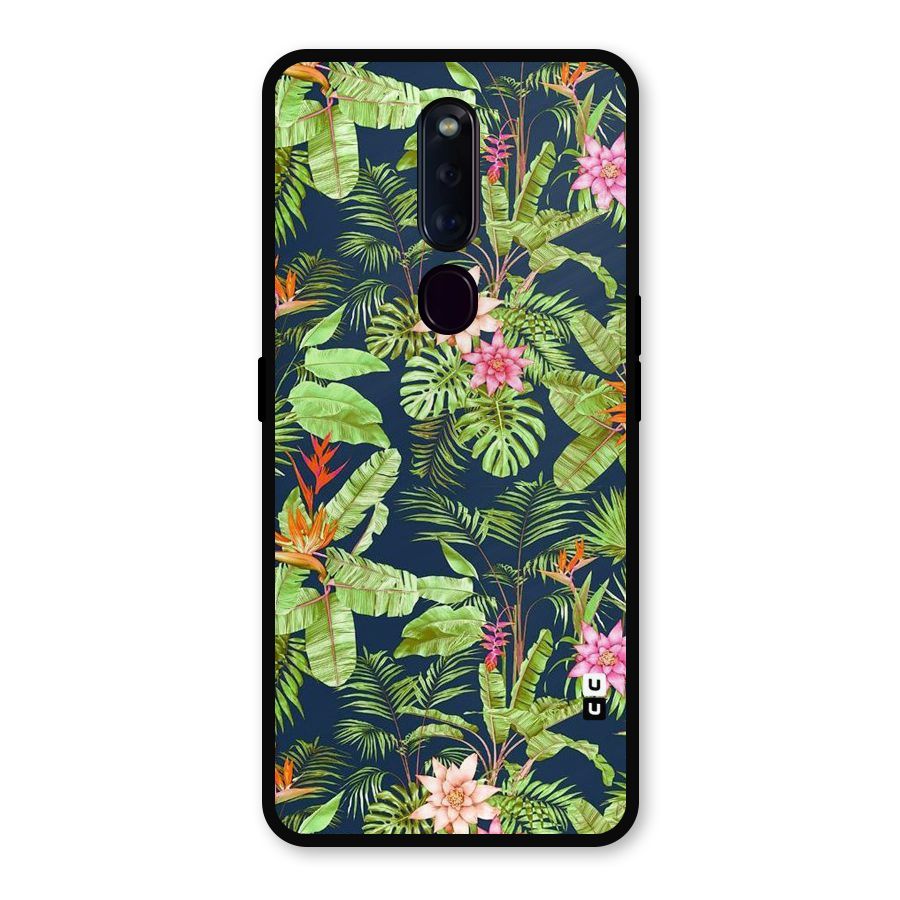 Tiny Flower Leaves Metal Back Case for Oppo F11 Pro