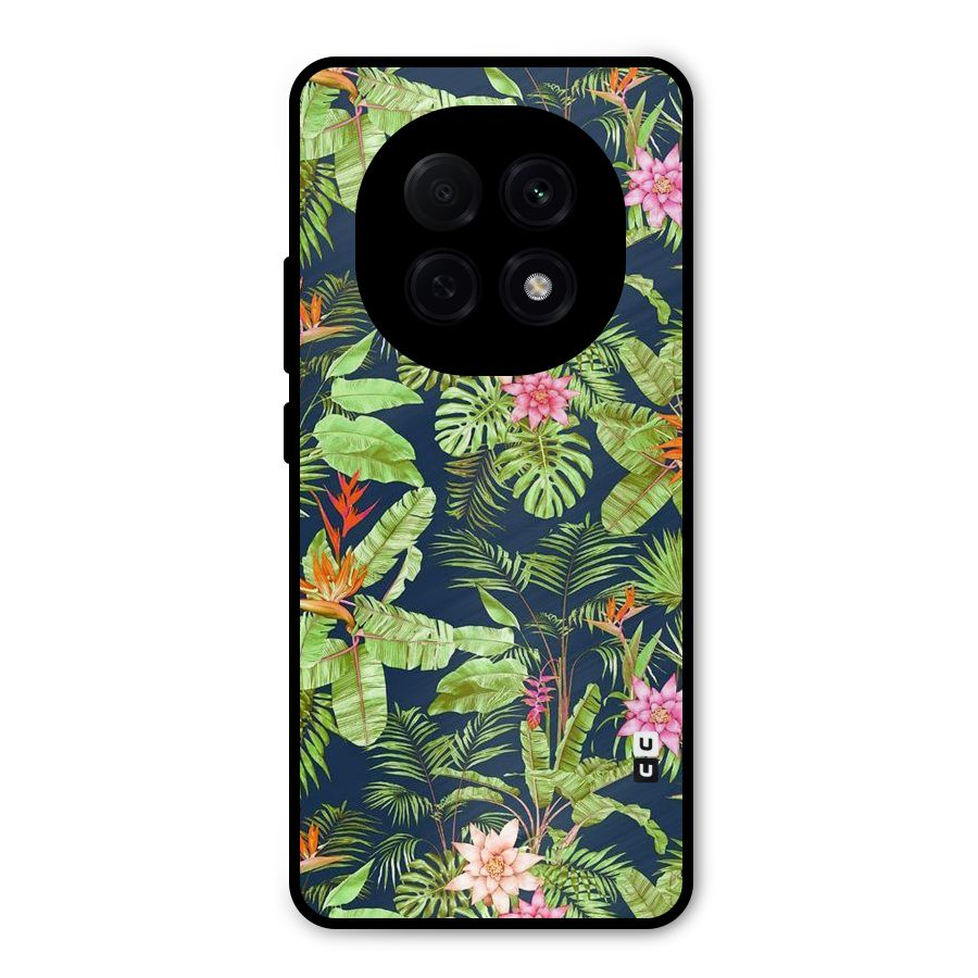 Tiny Flower Leaves Metal Back Case for Oppo F29 Pro