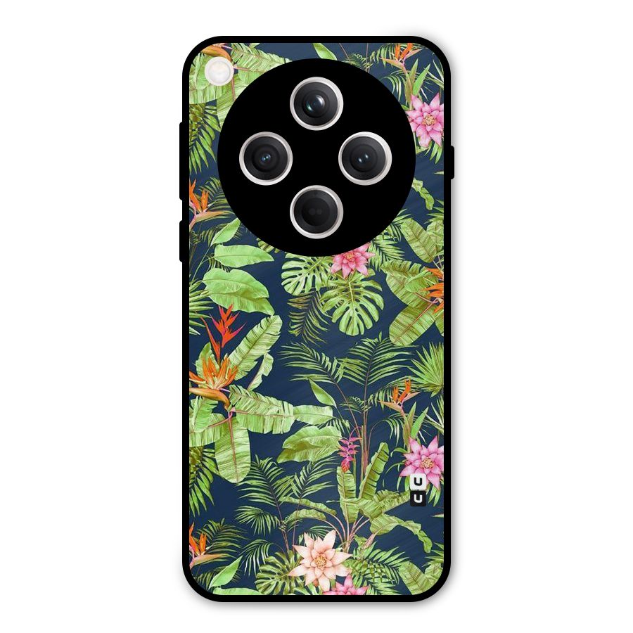 Tiny Flower Leaves Metal Back Case for Oppo Find X8