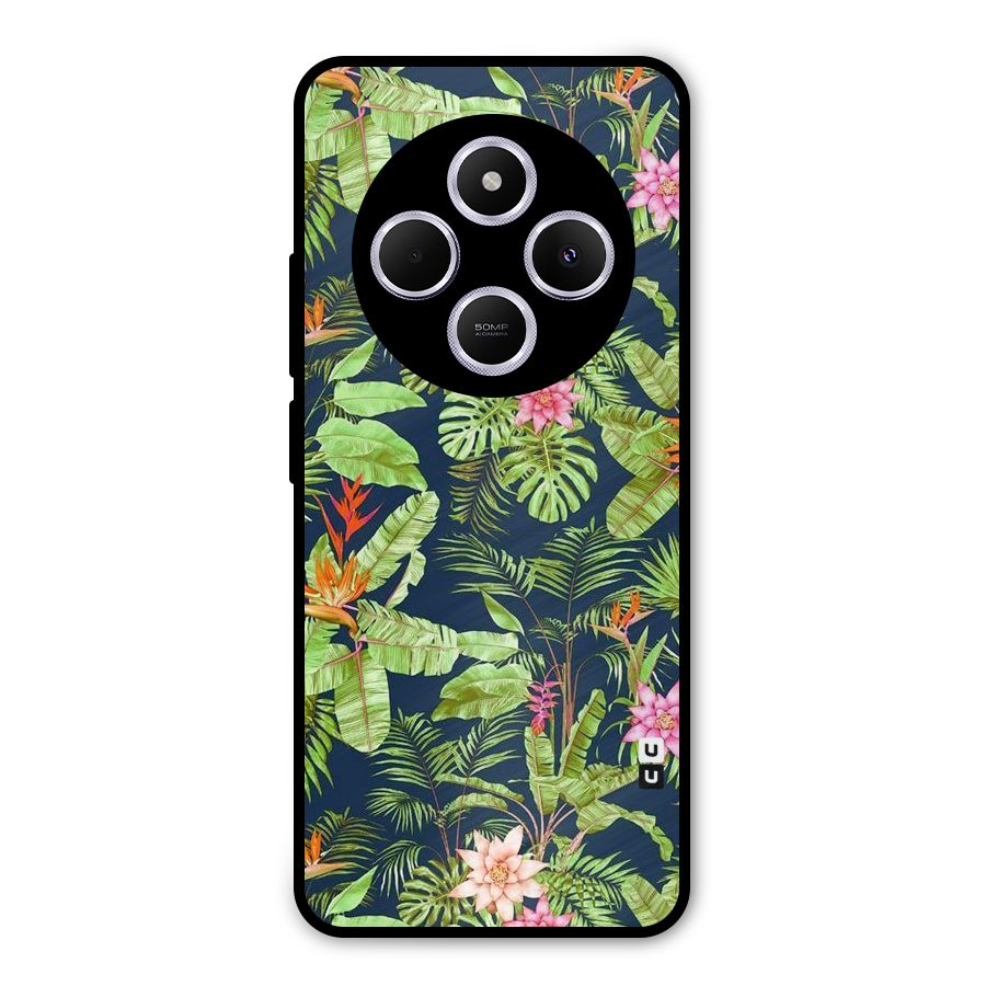Tiny Flower Leaves Metal Back Case for Poco M7